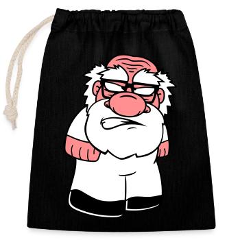 nain petit visage tête boes veraergert wue - Sac cadeau en coton avec cordon (25 x 30 cm) - noir - Devant