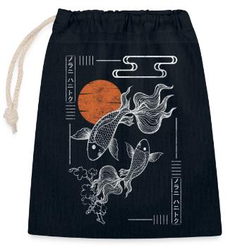 Asien Symbol Reise Schwertkampf - Verschließbarer Geschenkbeutel aus Baumwolle (25x30cm) - Navy - Vorne