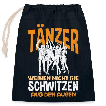 Dance - Closable cotton gift bag (25x30cm) - navy - Front
