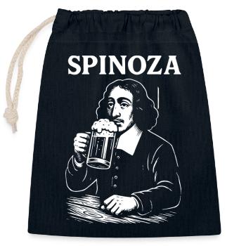 Spinoza Bier Philosoph - Verschließbarer Geschenkbeutel aus Baumwolle (25x30cm) - Navy - Vorne