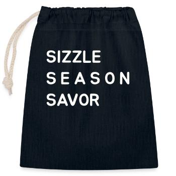 Sizzle Season Genießen - Verschließbarer Geschenkbeutel aus Baumwolle (25x30cm) - Navy - Vorne