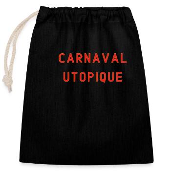 Utopian Carnival - Closable cotton gift bag (25x30cm) - black - Front