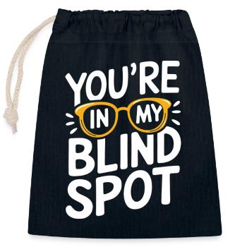 Blind blindness Visually impaired people - Closable cotton gift bag (25x30cm) - navy - Front