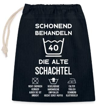40. GEBURTSTAG DAMEN JAHRGANG 1983 40 JAHRE FRAU - Verschließbarer Geschenkbeutel aus Baumwolle (25x30cm) - Navy - Vorne