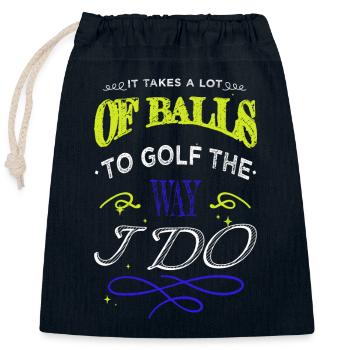 cadeau d’anniversaire génial christiangolf anniversaire - Sac cadeau en coton avec cordon (25 x 30 cm) - bleu marine - Devant