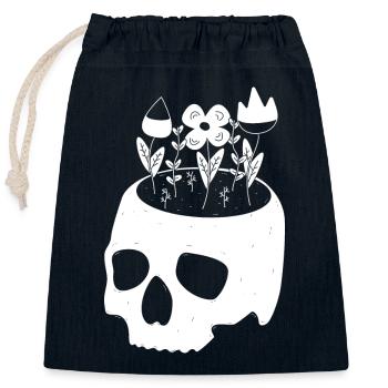 Utilisez votre tête - Sac cadeau en coton avec cordon (25 x 30 cm) - bleu marine - Devant