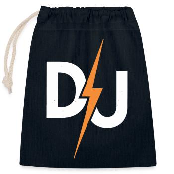DJ Power Thunder - Closable cotton gift bag (25x30cm) - navy - Front