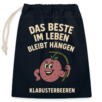 La meilleure chose dans la vie : les bâtonnets de Klabusterberries - Sac cadeau en coton avec cordon (25 x 30 cm) - bleu marine - Devant