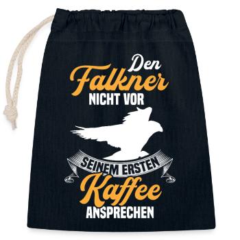 Falconers Approach Pickling Falconry - Closable cotton gift bag (25x30cm) - navy - Front