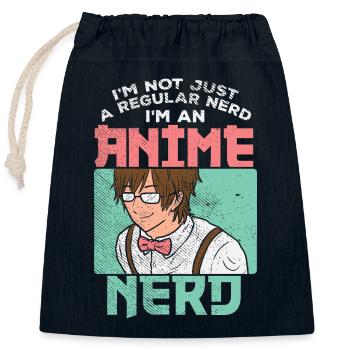 Graphique de citation drôle de nerd d’anime pas de nerd ordinaire - Sac cadeau en coton avec cordon (25 x 30 cm) - bleu marine - Devant