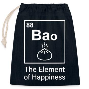 Bao The Element of Happiness Food Science - Verschließbarer Geschenkbeutel aus Baumwolle (25x30cm) - Navy - Vorne