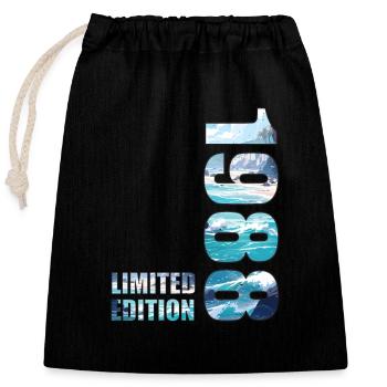 1988. Idée d’anniversaire T-Shirt en édition limitée - Sac cadeau en coton avec cordon (25 x 30 cm) - noir - Devant