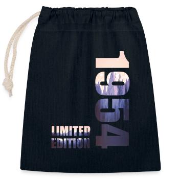 1954. Limited Edition T-Shirt Birthday Idea - Closable cotton gift bag (25x30cm) - navy - Front