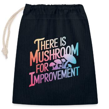 Pilz Pilze Funghi Champignon - Verschließbarer Geschenkbeutel aus Baumwolle (25x30cm) - Navy - Vorne