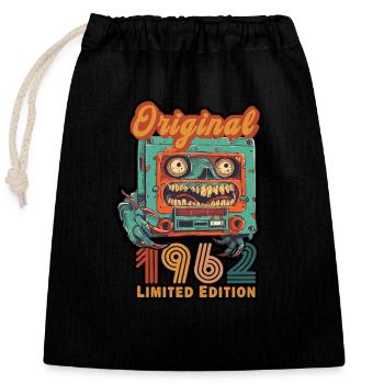 Cassette anniversaire Original 1962 édition limitée - Sac cadeau en coton avec cordon (25 x 30 cm) - noir - Devant