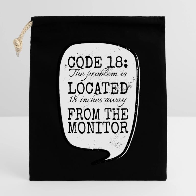 Computer Science Cool Coding Fingers Hacking Jokes Closable cotton gift bag (25x30cm)