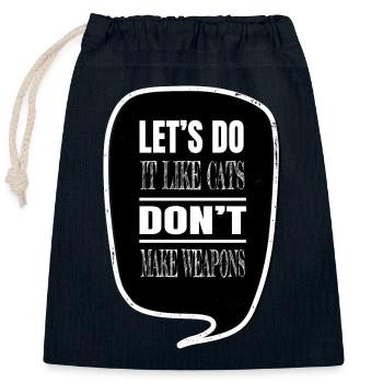 Heart hippy statement anti war peace for Paris - Closable cotton gift bag (25x30cm) - navy - Front