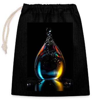 Gouttes plasmatiques 5 - Sac cadeau en coton avec cordon (25 x 30 cm) - noir - Devant