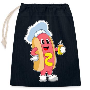 Hotdog Koch Senf Kochen - Verschließbarer Geschenkbeutel aus Baumwolle (25x30cm) - Navy - Vorne
