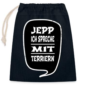geburtstag spaß cool hunderassen spruch lieben - Verschließbarer Geschenkbeutel aus Baumwolle (25x30cm) - Navy - Vorne