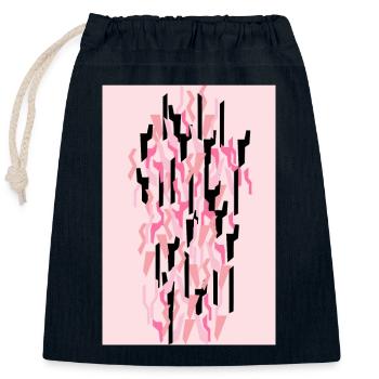 Camouflage Kunst Pink Gaming - Verschließbarer Geschenkbeutel aus Baumwolle (25x30cm) - Navy - Vorne