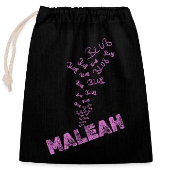 Wasser Maleah - Verschließbarer Geschenkbeutel aus Baumwolle (25x30cm) - Schwarz - Vorne