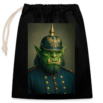 Kaiserlicher Ork-General - Verschließbarer Geschenkbeutel aus Baumwolle (25x30cm) - Schwarz - Vorne