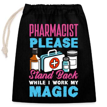 Apotheker Pharmazeutisch-technischer - Verschließbarer Geschenkbeutel aus Baumwolle (25x30cm) - Schwarz - Vorne