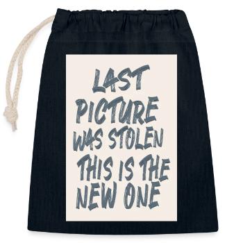 Last Picture Was Stolen Grunge Handmade Style - Verschließbarer Geschenkbeutel aus Baumwolle (25x30cm) - Navy - Vorne