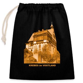 Musée Krebes Vogtland Hermann-Vogel-Haus - Sac cadeau en coton avec cordon (25 x 30 cm) - noir - Devant