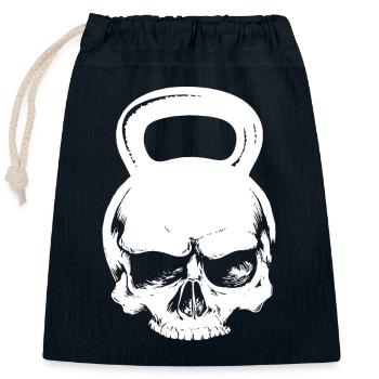 Kettlebell Fitness - Verschließbarer Geschenkbeutel aus Baumwolle (25x30cm) - Navy - Vorne