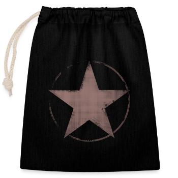 Star Cruch - Sac cadeau en coton avec cordon (25 x 30 cm) - noir - Devant