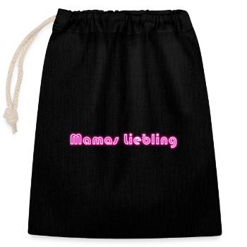 Mamas favorite - Closable cotton gift bag (25x30cm) - black - Front