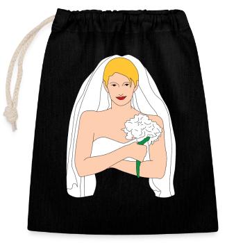 bride tribe blond 2 - Verschließbarer Geschenkbeutel aus Baumwolle (25x30cm) - Schwarz - Vorne