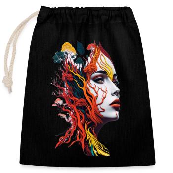 The Earth-Woman Union - Closable cotton gift bag (25x30cm) - black - Front