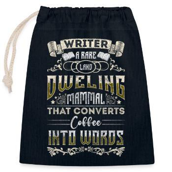 Schreiber Fantasy Auteur du livre - Sac cadeau en coton avec cordon (25 x 30 cm) - bleu marine - Devant