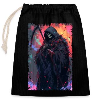 A Splash of Color - Closable cotton gift bag (25x30cm) - black - Front