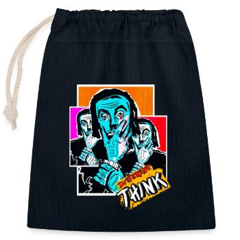 DifferentThinkX - Verschließbarer Geschenkbeutel aus Baumwolle (25x30cm) - Navy - Vorne