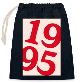 Poster 1995 - Verschließbarer Geschenkbeutel aus Baumwolle (25x30cm) - Navy - Vorne
