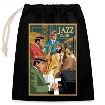 club de jazz - Sac cadeau en coton avec cordon (25 x 30 cm) - noir - Devant