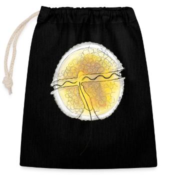 Protoceratium reticulatum - Closable cotton gift bag (25x30cm) - black - Front