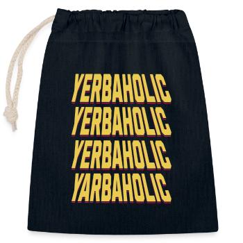Yerbaholic Yerba Mate Argentinischer Pride-Tee-Liebhaber - Verschließbarer Geschenkbeutel aus Baumwolle (25x30cm) - Navy - Vorne