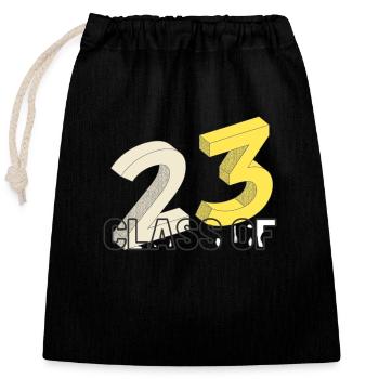 23 CLASS OF - Closable cotton gift bag (25x30cm) - black - Front