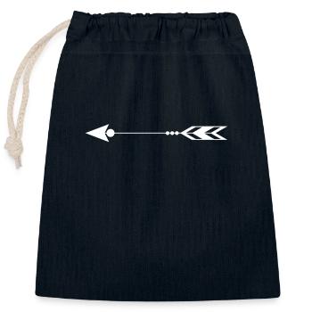 arrow - Closable cotton gift bag (25x30cm) - navy - Front
