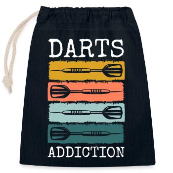 Dart Dart Sport Competition - Closable cotton gift bag (25x30cm) - navy - Front