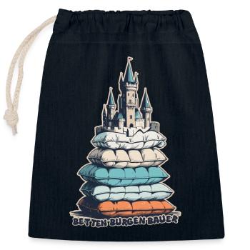 Betten Burgen Bauer - Verschließbarer Geschenkbeutel aus Baumwolle (25x30cm) - Navy - Vorne