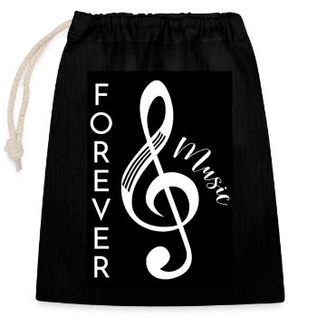 Forever Musik-Poster - Verschließbarer Geschenkbeutel aus Baumwolle (25x30cm) - Schwarz - Vorne
