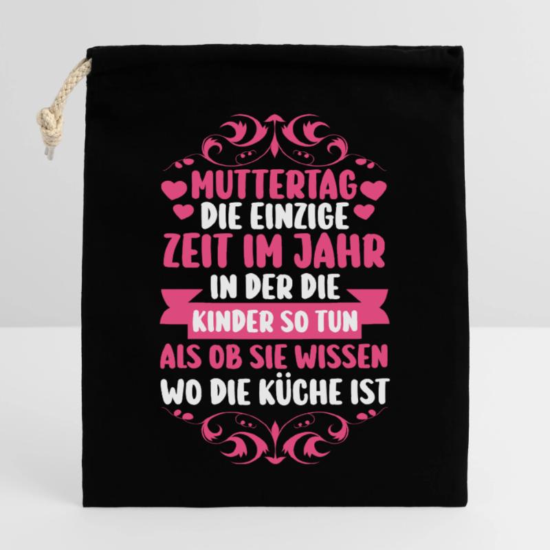 Mutter Muttertag Mama Verschließbarer Geschenkbeutel aus Baumwolle (25x30cm)