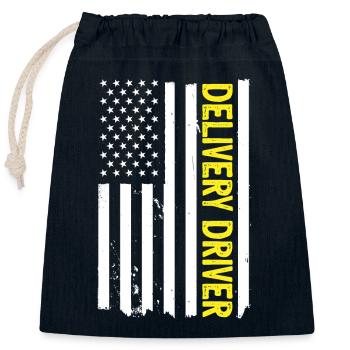 Supplier Package Delivery - Closable cotton gift bag (25x30cm) - navy - Front