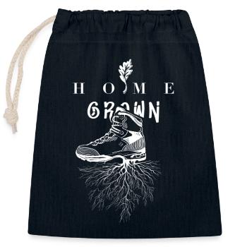 Heimat - Homegrown - Badass - Verschließbarer Geschenkbeutel aus Baumwolle (25x30cm) - Navy - Vorne